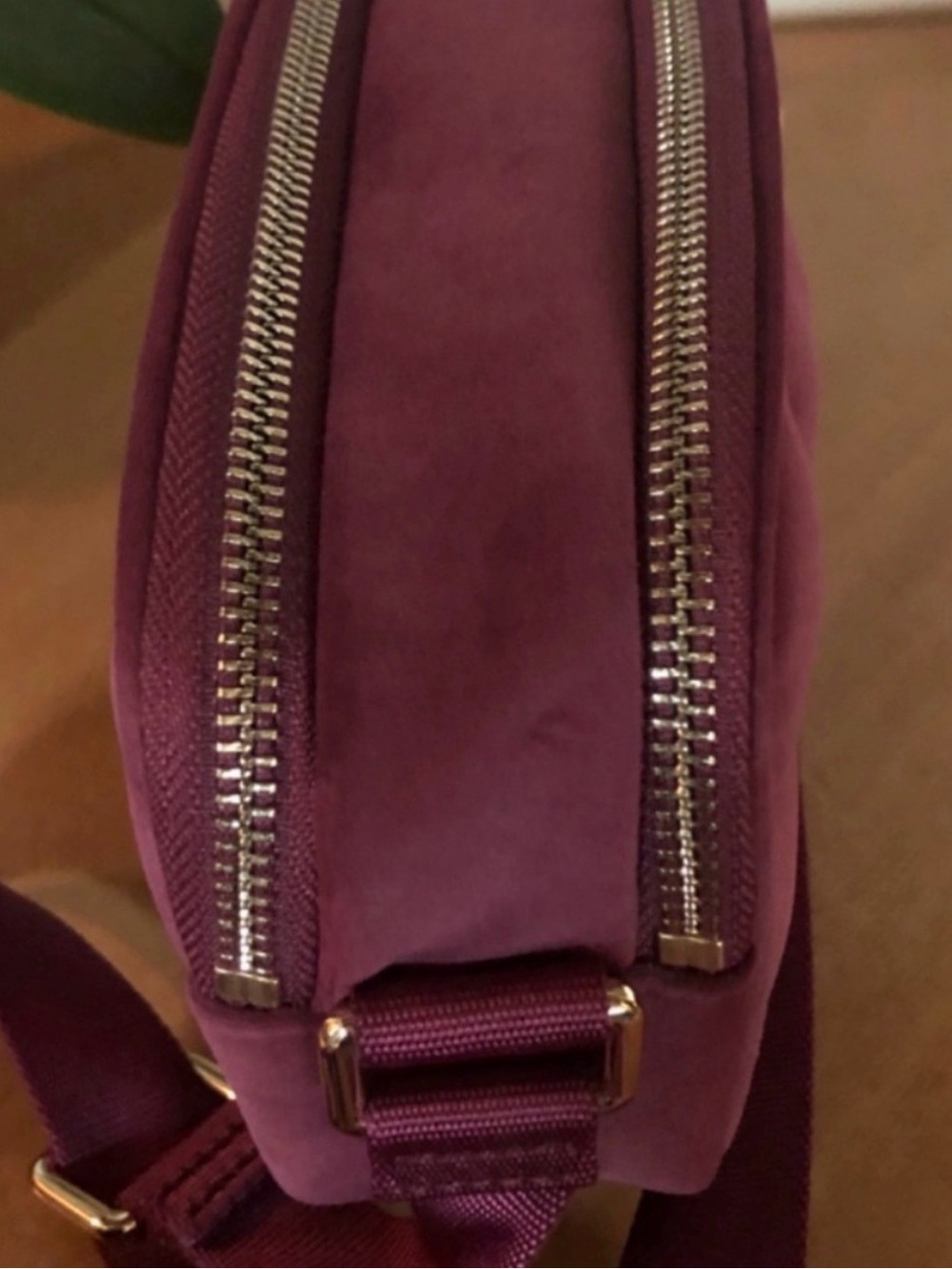 lululemon Athletica Quilted Berry Crossbody with Gold Hardware - Picture 6 of 6
